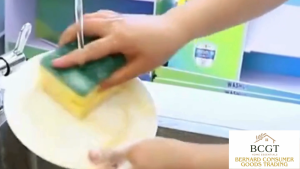 5 PCS Dishwashing sponge 3-layer premium quality kitchen scrub durable scouring pad for Cleansing plate and tiles