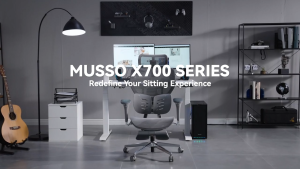 MUSSO X700 Flying Ergonomic Office Chair with GlideTrack Lumbar System Adjustable Back and Seat Height 6D Armrest and Footrest