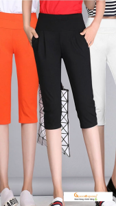 Quần lửng nữ lưng cao lưng thun kiểu harem co giãn 4 chiều GLQ084 Cuocsongvang