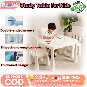 Kids Study Desk & Chair Set Adjustable 2-in-1 - Multifunctional Writing & Drawing Table Anti-Tip Design for 1-8 Yrs