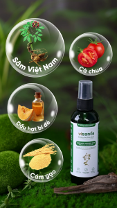 Xịt Mọc Tóc Và Giảm Rụng VISANTE Từ Sâm Việt Nam 100ml