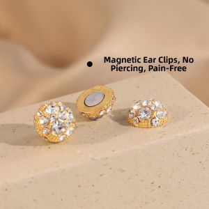 Magnetic Non-Pierced Earring 2026 New Design Zircon Lightweight Luxury