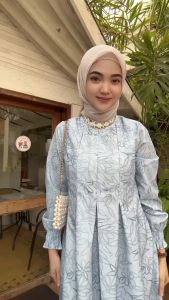 FAN Gamis Wanita Terbaru /Long Dress Floral Muslim