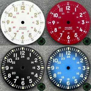 Starry Sky 29mm Black/White/Red/Blue Watch Dial With Green Luminous Suitable For All Series Automatic Movement Watch Accessories