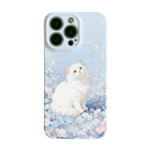 Original Butterfly Cat Phone Case for iPhone 17 pro Max Apple 16 Xiaomi 15 Ins Style Mate 60 Huawei P70 Nova Honor Oppo Reno 12 Vivo X100