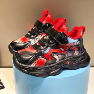 Future seeds spiderman LED shoes for kids boys Induction light up shoes for Toddler baby shoes 21-30
