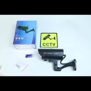 1 Máy Tính Chống Nước Giả Camera An Ninh Có Đèn LED Đỏ Nhấp Nháy Hình Viên Đạn Cho Gia Đình Ngoài Trời Trong Nhà Sử Dụng Màu Đen/Bạc