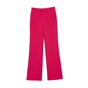 Designer Rose Red Flared Straight Pants