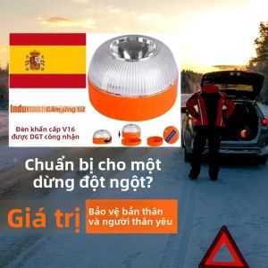 Đèn Hiệu Khẩn Cấp Di Động Đèn Pin LED Nhấp Nháy Cảm Ứng Từ Tính Trên Ô Tô Màu cam/Xanh dương/Đỏ Chống Nước Với Chức Năng Điều Chỉnh Độ Sáng