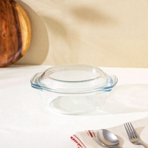 MODERN SWEETHOME | Microwave Safe Ceramic & Glass Steamer Set with Lids 3-Piece