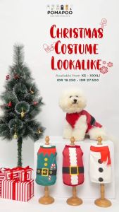 POMAPOO - Baju Kucing dan Baju Anjing Christmas Costume Lookalike Tank