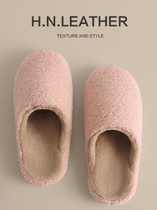 Dép Bông Teddy Mùa Đông Cho Nữ Dép Bông Cotton Mùa Thu Đông Đế Bằng Mềm Chống Trượt Dùng Trong Nhà Dép Đi Trong Nhà