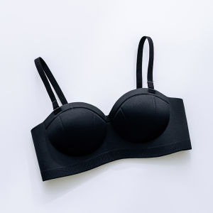 BANERDANNI Teen Lingerie Polka Dot Half Cup Dây Không Dây Push-Up Bra Liền Mạch Nữ Vòng Ngực Nhỏ Size 32-38AB