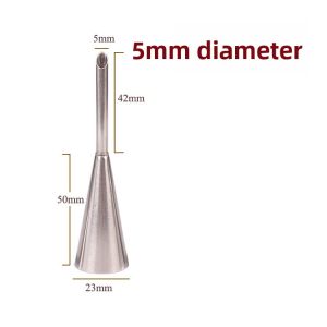 Pastry Decorating Nozzle Long 8-Toothed Puff Nozzle Creampipe Tip Set of 3