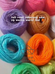 6 METER Tali Rami PER 6 METER WARNA WARNI Craft Peralatan Kreatif Edukasi Kerajinan Tangan Perlengkapan seperti Pesta Ulang Tahun Pernikanan Ikat Kado Pengikat Barang Hiasan Dinding Kesenian Prakarya Seni Berkualitas Grosir Prakarya Malang