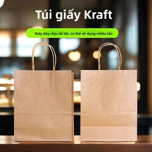 Túi Quà Giấy Màu Có Tay Cầm Dùng Cho Tiệc Lễ Hội Mua Sắm Trang Sức Giáng Sinh Ngày Lễ Tình Nhân Đám Cưới Lễ Đính Hôn - Giấy Kraft