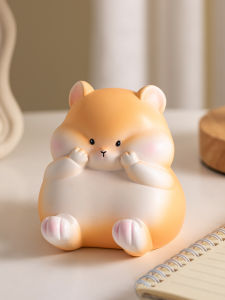 Cute Hamster Mobile Phone Stand Desktop Decoration Office Decor Home Essential Gift for Women Creative Resin Craft