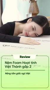 (Giao Hỏa Tốc HCM) Nệm Foam Hoạt Tính LIVING Gấp 2 Việt Thành Cao Su Kết Hợp Foam Cao Cấp Giúp Êm Ái Nâng Đỡ Cột Sống Kháng Khuẩn.