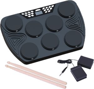 Konix ED-01 Portable 7-Pad Electronic Drum Kit Bluetooth Midi and Rechargeable / ED01 / ED 01