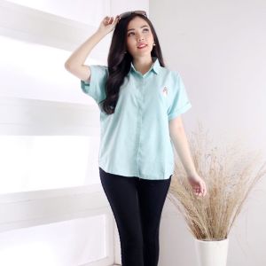 KEMEJA WANITA CASUAL CANTIK WARNA SOFT HP BAHAN OXFORD 1511