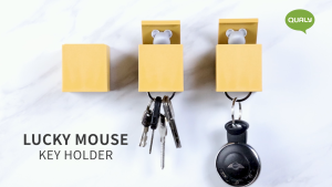 Lucky Mouse Key holder ที่แขวนกุญแจ ดีไซน์ หนูน้อย ใช้ติดผนัง Qualy (ควอลี่)
