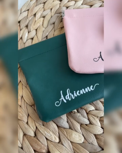 Personalised Coin Pouch Customised Premium PU Leathers Gifts Cosmetic Make up Bag organiser