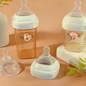 Mamibayi Hegen Dot Bayi Persegi BPA Free Botol Dot Wide Neck Lembut Bayi
