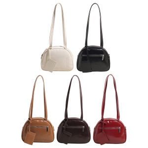 【New Arrival】Women PU Shoulder Bag Vintage Carrying Bag Large Capacity Chic Hobo Bag Multi-pockets Trendy Handbag Outdoor Travel Bag