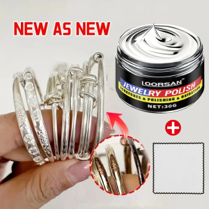 LOORSAN 30g Jewelry Polish Cream - Instant Tarnish & Oxidation Remover for Gold Silver Diamonds - All Metal Jewelry Restorer
