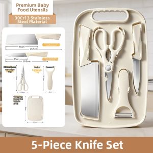 Multipurpose Kitchen Knife Set for Baby Food Prep and Cutting