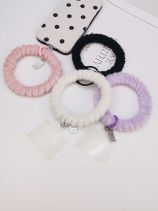 สร้อยคอผูกโทรศัพท์แบบหนังสือพิมพ์แบบหนา สายรัดยาง สายรัดแขน โซ่จับ หัวเข็มขัด ตกแต่ง ป้องกันการสูญเสีย เครื่องประดับโทรศัพท์มือถือแบบสะพายข้อมือสำหรับผู้หญิง