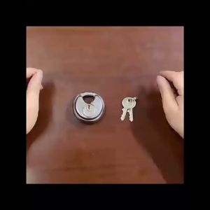 70mm With 2 Keys Disc Lock Stainless Steel Disc Lock Padlock Door Lock Cabinet Lock