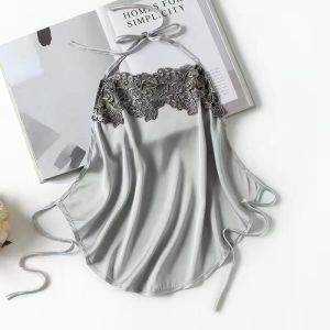 Handmade Ice Silk Apron Set 2023 New Style Adult Bowtie Womens Underwear Strap Large Size Solid Color Summer Home Clothes