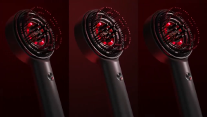 Breo Scalp 3 Electric Scalp Massager Head Massage Comb IPX7 Waterproof Cordless Rechargeable 850nm Red Light 3 Massage Modes Serum Applicator for Wet and Dry Hair