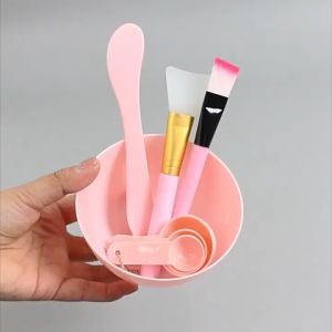 Set Mangkok Masker Wajah Spatula Silikon Perawatan Kecantikan