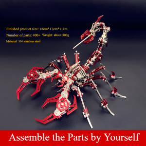 Stainless Steel Scorpion Model Toy – 3D Mechanical Puzzle DIY Assembly Kit Creative Gift for Adults & Kids 380g
