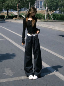 Gingham Illusion Two-Piece Style Summer Relaxed Fit Pants