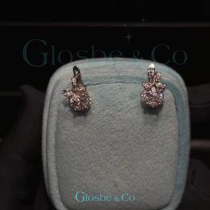 Bông Tai Nơ Kim Cương Moissanite Glosbe & Co Bạc 925 Kết Hợp Đá Cubic Zirconia Cao Cấp Mang Vẻ Đẹp Lấp Lánh Quý Phái - BNMOI48