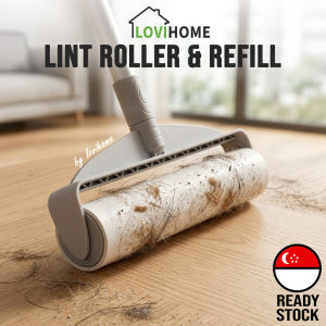 SG Lint Roller With Extendable Handle - Sticky Pet Fur Remover Hair Dust Cleaner Telescopic Rod Wide Roller 24cm 30cm