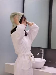 [ แบรนด์ขายดี Bai Bu 1443.2 ล้านชิ้น ] ผ้าขนหนูแห้งเร็ว Sanli สำหรับผู้หญิง ซึมซับได้ดี หนาขึ้น เครื่องมือแห้งผมใหม่ ไม่ต้องเป่า ห่อศีรษะ หมวกอาบน้ำ