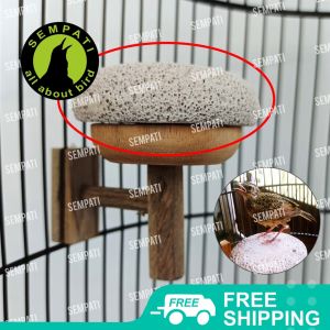 SEMPATI Batu Apung Tangkringan Pijakan Kaki Burung Branjangan Tebal Premium Mainan Sangkar Kandang Burung Branjangan Batu Alam Pasir Krikil Bata Branjangan