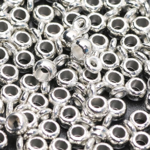 100 Chiếc 4X7 Mm Vàng/Màu Bạc CCB Charm Mặt Dây Kết Nối Không Đều Acrylic Hạt Cho Dây Làm Vòng Tay Trang Sức Làm