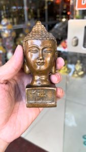 Phật thủ cao 11cm bằng đồng hun giả cổ đế vuông 4cm