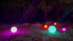 LED Ball Light Solar Lamp Outdoor Lawn Lamp Luminous Ball Pool Bedroom Table Party Garden Lighting Remote Control Waterproof