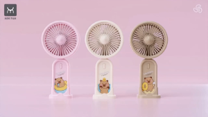 YIMI YM88201A Capybara Handheld Fan with Stand (Swimming Pool Edition)