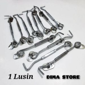 ( 1 dosin ) 12 biji Hak Angin Kotak Penyangga Jendela Bahan Besi Padat Tebal Crom Berkualitas Kuat Dan Awet