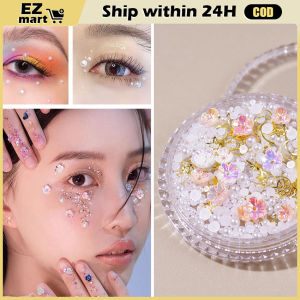 【Fast Shipping】 3D Pearl Face Jewels Eyeshadow Stickers Self Adhesive Face Body Eyebrow Diamond Nail Stickers Diamond Decoration