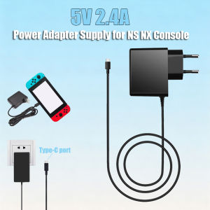 5V 2.4A USB-C Power Adapter AC 100–240V EU/US Plug Charging for NS Switch 2 Switch OLED Lite & Other Type-C Devices