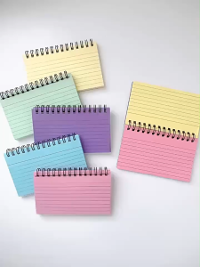 6Pcs Spiral Notebook Tearable Ring Notebook A6 Dual Coil Note Pad 50sheets School Office Supplies