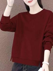 เสื้อสเวตเตอร์คอตตอนหลวมๆ ทรงสั้นบางๆ สำหรับผู้หญิง ฤดูใบไม้ผลิและฤดูใบไม้ร่วง เสื้อคลุมกันหนาวแบบสวมหัว กระเป๋าสั้น ผ้าพันคอ แฟชั่นฤดูใบไม้ร่วง